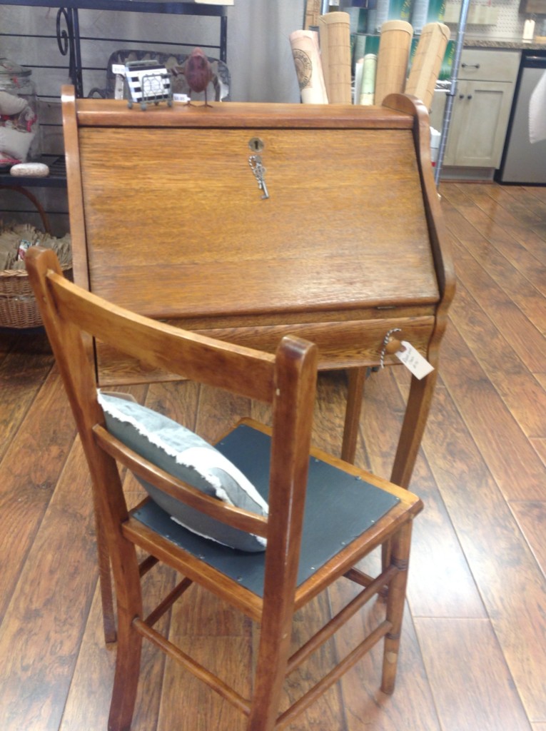 Oak roll top desk