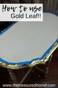 Learn how to use gold leaf on your home decor projects! #thetreasuredhome #goldleaf #howtogoldleaf #homedecordiy #diyhomedecor